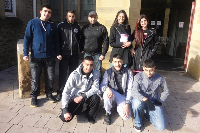 Young people outside Touchstones