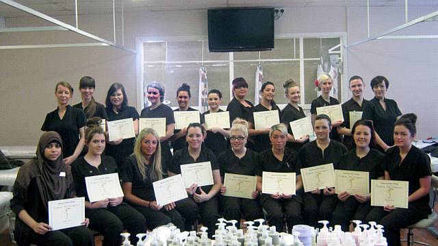 Image students with their certificates