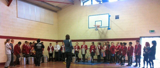 The Year 11 pupils undertake a Samba lesson