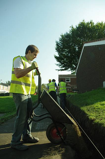 Green Team member carrying out improvements in Norden