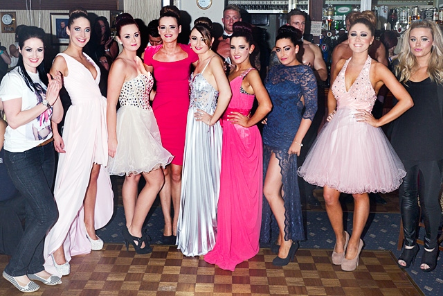 Girl's Night Out<br \>25 Ten Boutique fashion models and stylists with owner Kelly Turner-Mitchell (centre in red)