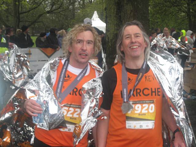 Steve and Kevin Coogan at the finish line
