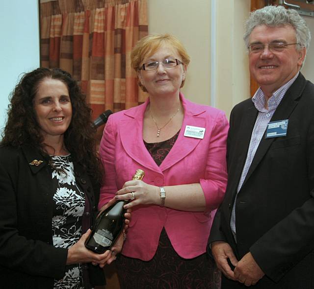 Pauline Journeaux, Rochdale Online, winner of the prize draw with Christine Webb and Steve Lowe 