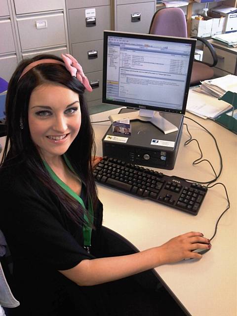 Former apprentice Amy Ward is now employed by Rochdale Council's skills team