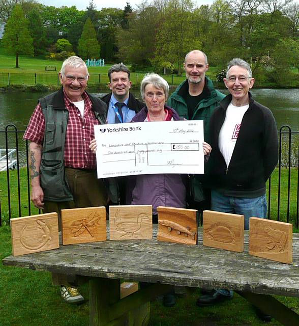 Lancs & Cheshire Woodcarvers plaque presentation 