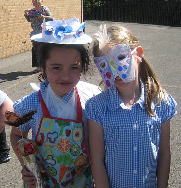 Preparing for our Diamond Jubilee Tiara Tea Party, St John with St Michael Primary