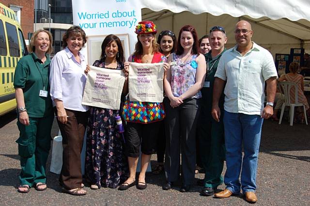 Service providers and stall holders help to raise awareness of dementia in the Rochdale borough