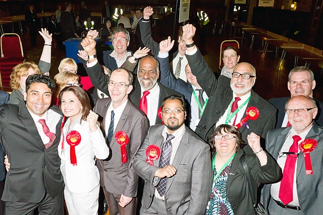 The Labour party celebrate thier landslide victory