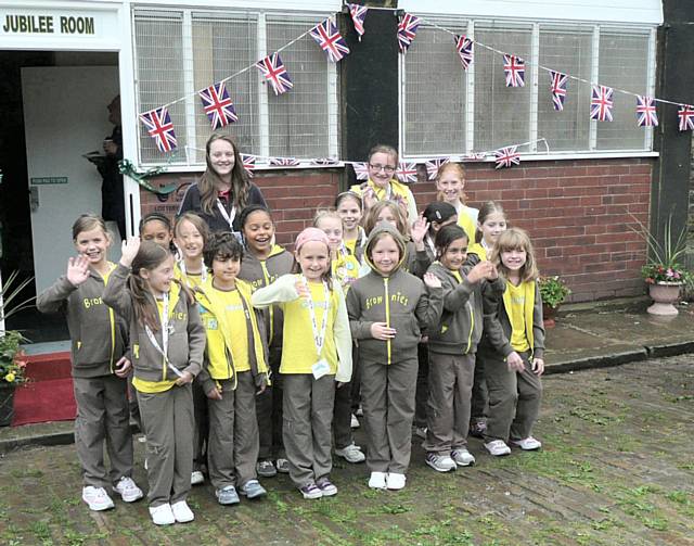 Local guides and brownies at the opening of Springfield Park’s Jubilee room 