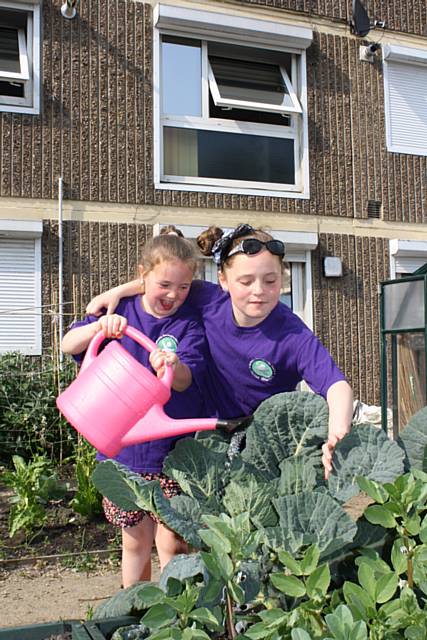 Falinge Junior Wardens have sewn the seeds and are now proudly reaping the rewards of their allotment and environmental project. 