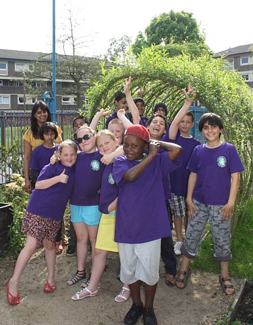 Falinge Junior Wardens have sewn the seeds and are now proudly reaping the rewards of their allotment and environmental project. 