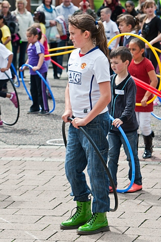 Attempt at Guinness World Record for a choreographed hula hoop routine