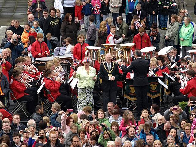 View from the Town Hall balcony just after Torch departure