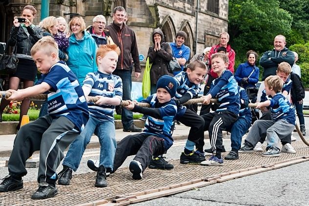 Littleborough took part in the Tug of War Challenge