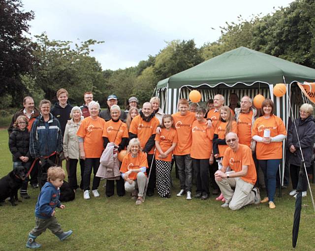 Coronation Street actor, Sam Aston, who plays Chesney on the show, joined the North Manchester and Bury Myeloma Support Group on a mile-long walk through the Alkrington Woods as part of Myeloma Awareness Week