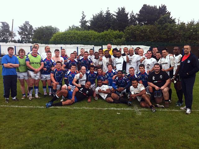 Fiji UK winners of the Joe Levula Trophy defeating the Rochdale Hornets Under 23`s team 