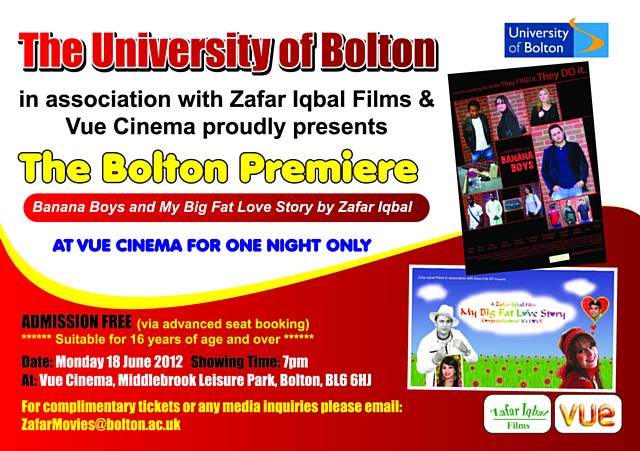 Zafar Iqbal, is premiering two of his films ‘Banana Boys’ and ‘My Big Fat Love Story’ 