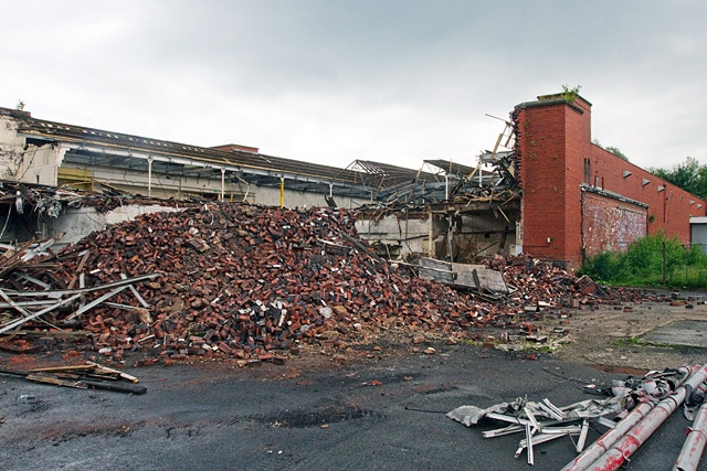 Dunlop Mill being demolished