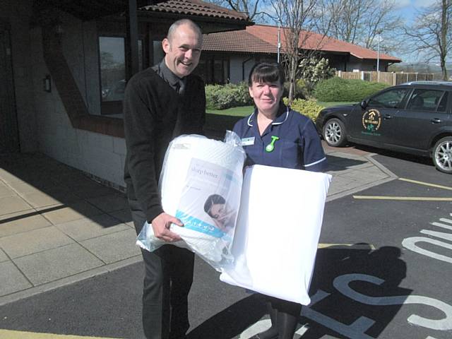 Neil Uttley and Sister Ann Grey, Springhill Hospice