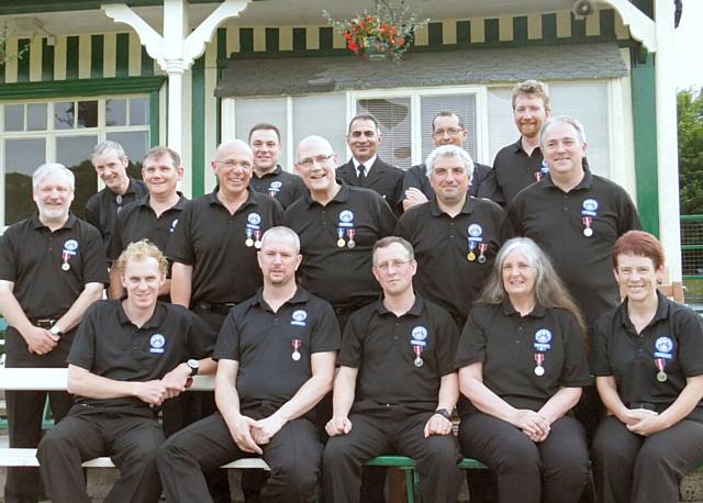 Members of Rossendale and Pendle Mountain Rescue Team (RPMRT) are presented with the Diamond Jubliee medals as part of the Queen's Jubilee celebrations