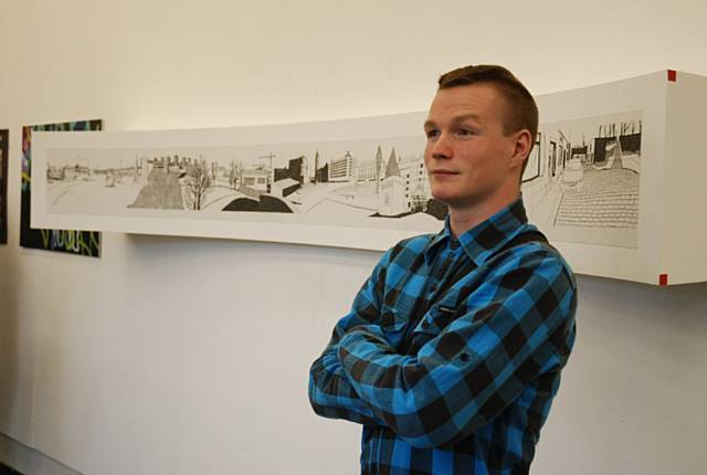 Danny Markham, second year ND Fine Art student, from Rochdale