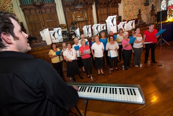 The new carers choir debut performance filling the Great Hall