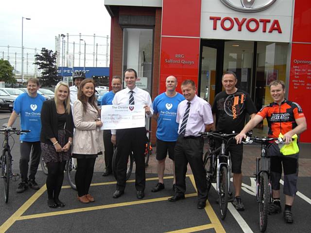 RRG Toyota community project raises £6000 for The Christie 
