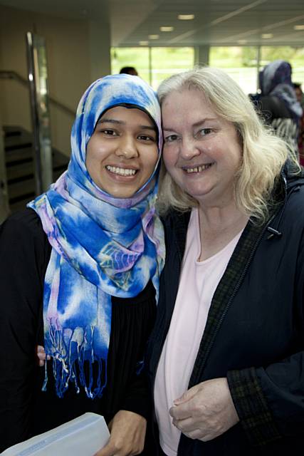 Student on left Babli Syeda with Mrs Smith, Teaching Assistant
