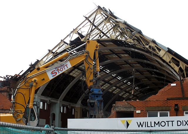 Central Baths being demolished