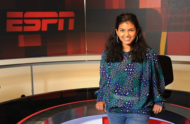 Punitha Naidu at the ESPN studios 
