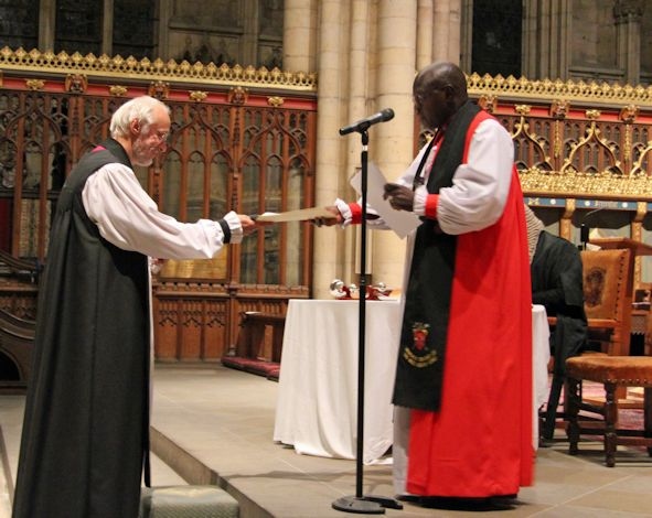 Bishop of Manchester Rt Revd David Walker with the The Archbishop of York, Dr John Sentamu 