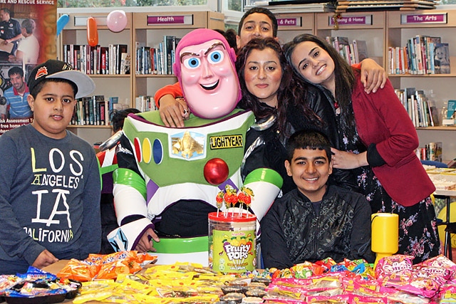 Young volunteers who helped organise the family fun day