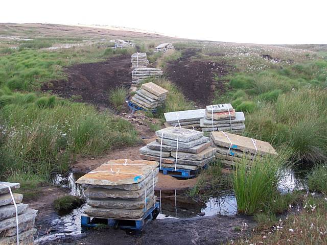 Some of the 1000 new flagstones ready to be laid
