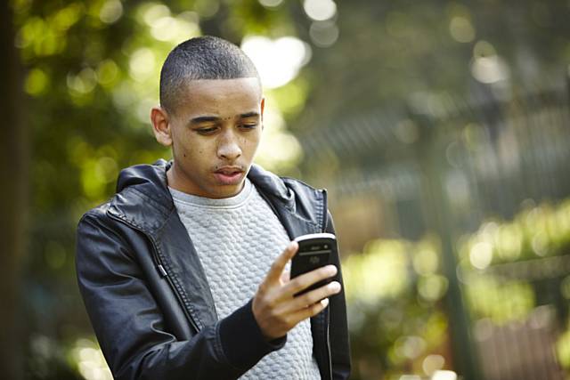 ChildLine image of a boy posed by model