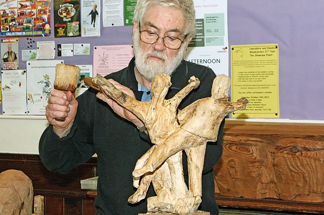 John Adamson gives a carving demonstration