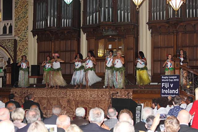 The ceremony included traditional Fijian dancing by members of the Fijian Association