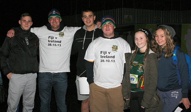 Fiji and Ireland fans gather for the game