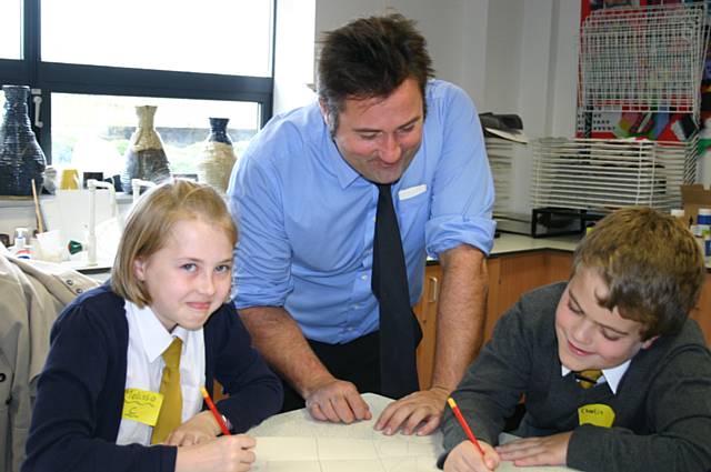 Pupils from Hopwood school spent the afternoon with Siddal Moor Art Teacher Mr Graham where they took part in a Comic Drawing Workshop