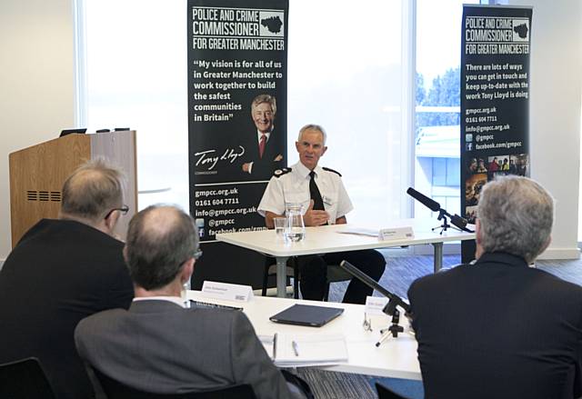 Sir Peter Fahy was outlining his vision for the next three years at the latest scrutiny session held by Police and Crime Commissioner Tony Lloyd