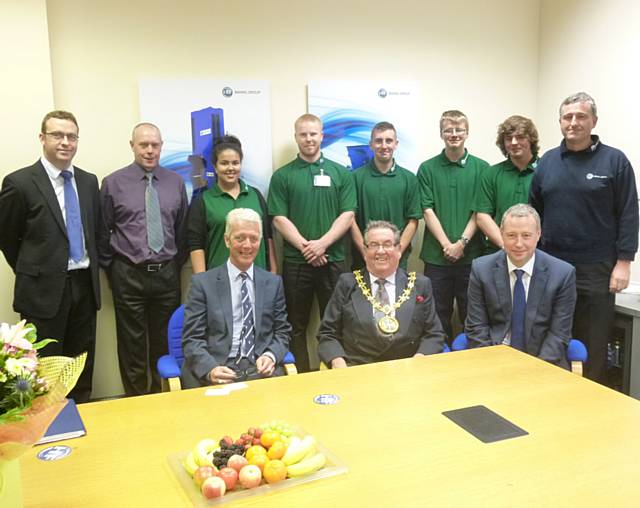 Mayor, senior management team and Year 1 apprentices at Farrel