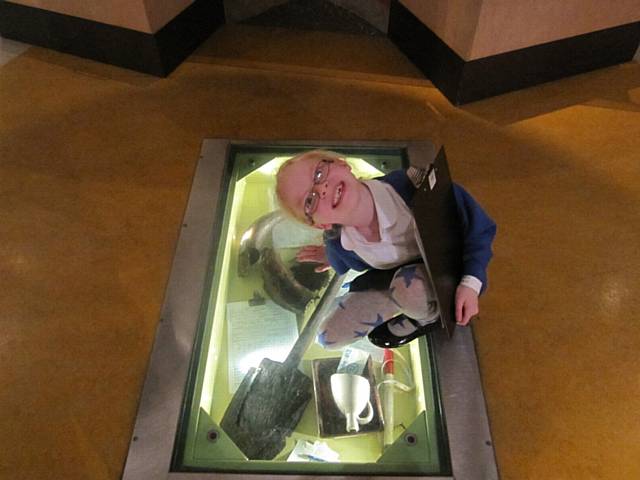 Crossgates Pupil enjoys lookng at the museum displays