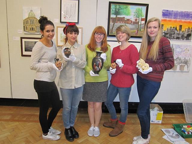 Leeds University Classics Deptarment students taught Greek Vase session