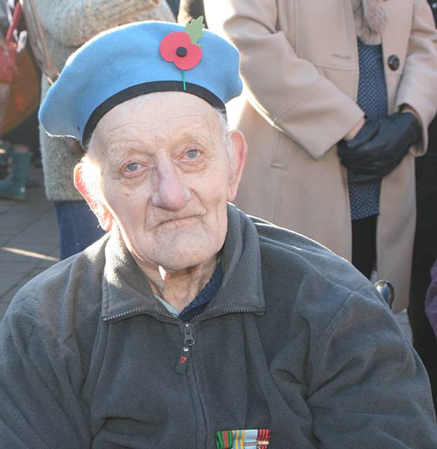 Stan Dale watches the service