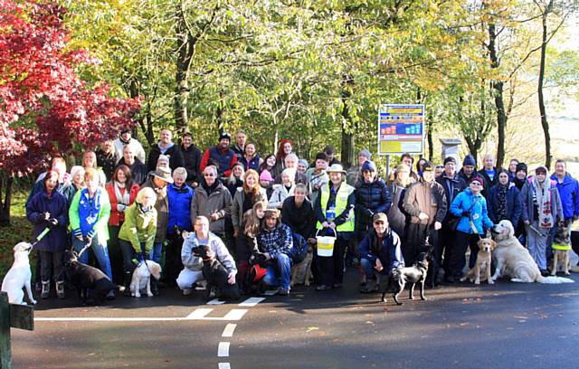 More than 30 dogs, large and small, old and young and their respective owners and families, took part in a ‘Go Walkies’ 