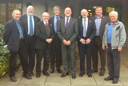 Malcolm Allen, John Kay, Jim Dobbin MP, Robert Clegg, Ian Ellidge, Cllr James Gartside, Keiren McDonnell and 2013 Man of Rochdale Norman Wellens