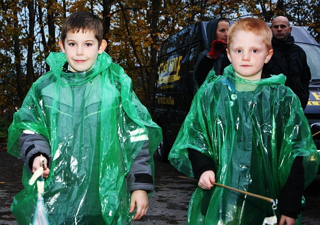 Kian and Cameron in the parade - Rochdale Christmas Lights Switch On