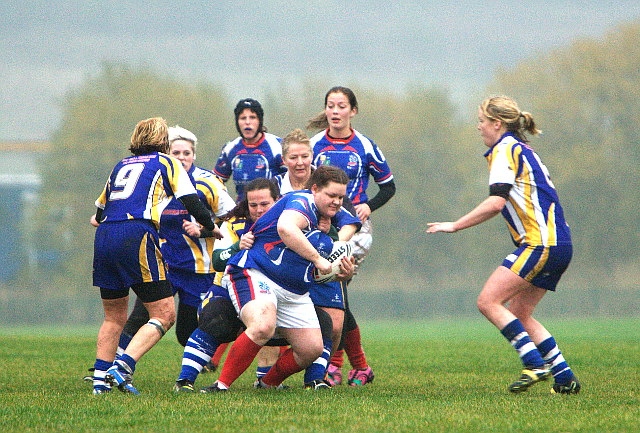 Action from Rochdale Hornets Ladies v Batley Bullets 