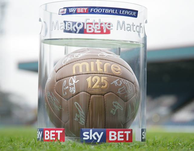 Sky Bet donate signed Man of the Match Ball to 
Dale Charity Appeal
