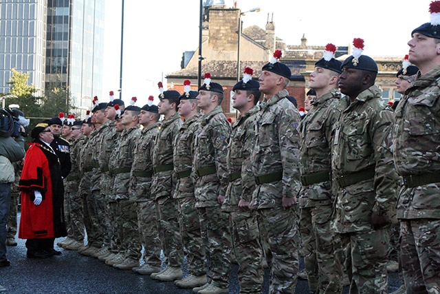 The First Battalion of the Royal Regiment of Fusiliers homecoming parade