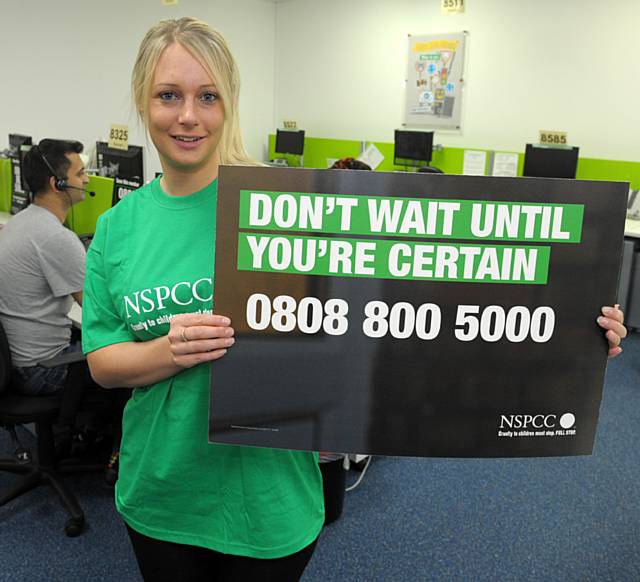 NSPCC staff at the helpline - Dont Wait 